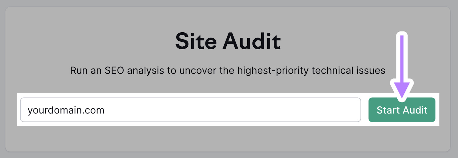 Semrush's Site Audit tool