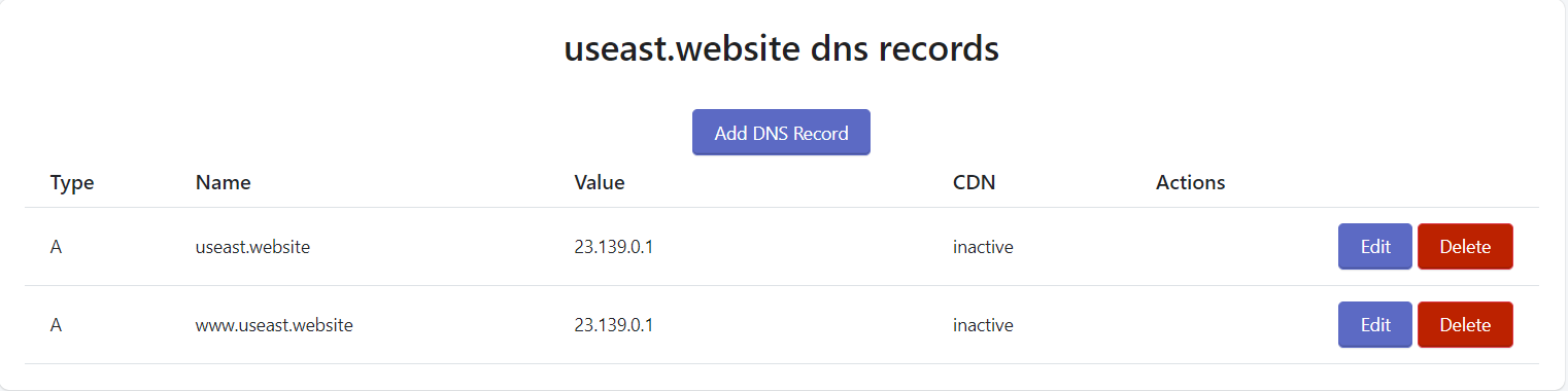 delete DNS Record