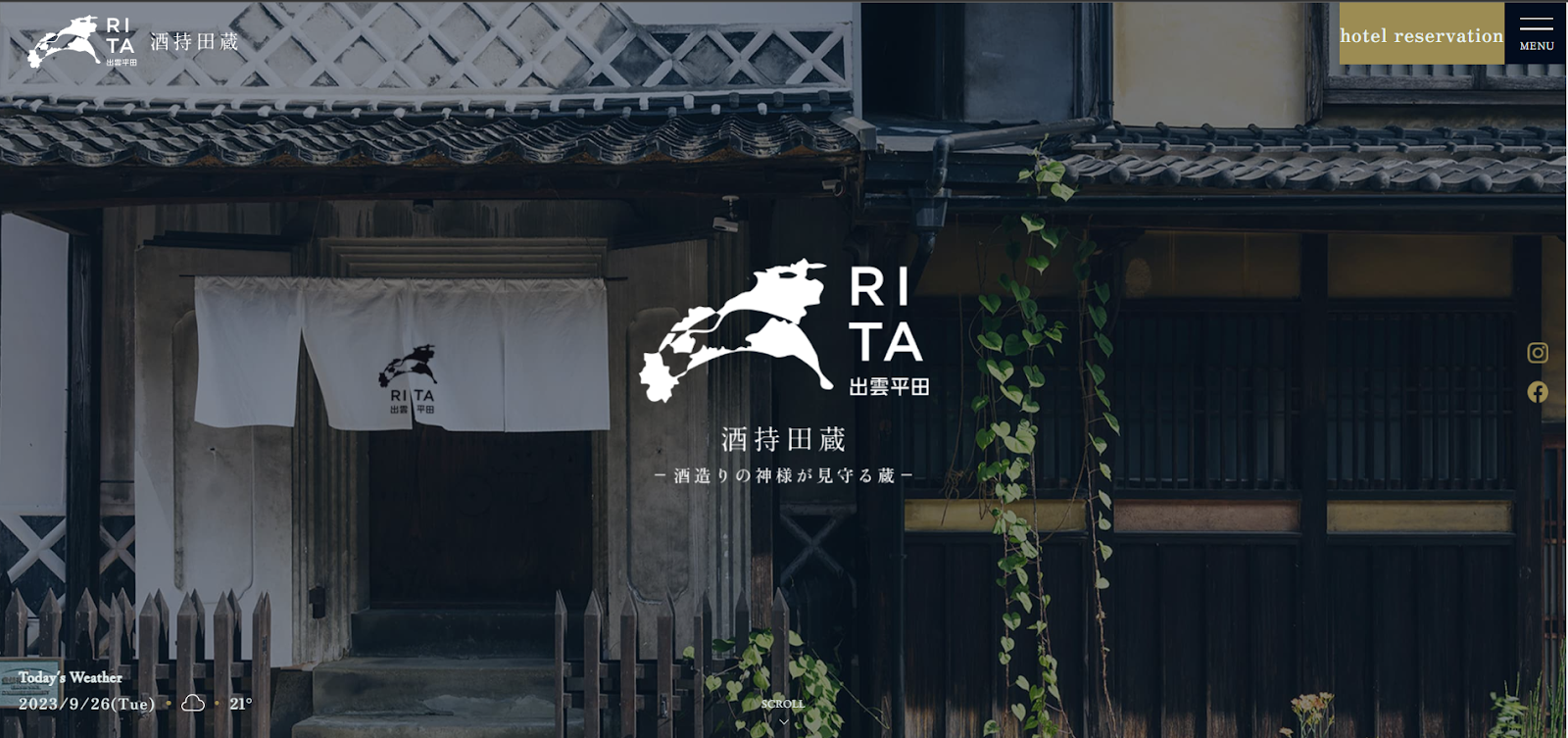 hotel website examples, Rita Izumo Hirata