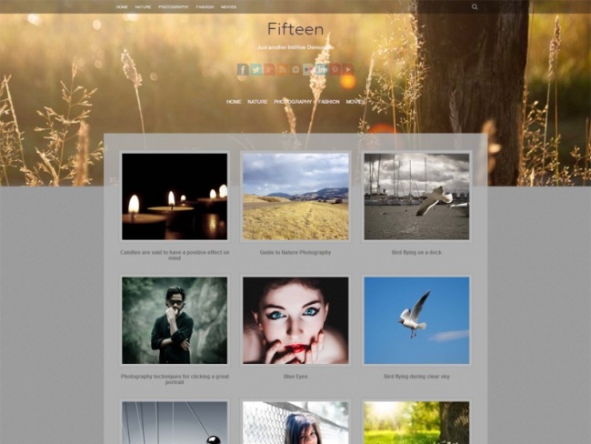 Free WordPress photography themes, Fifteen photography WordPress theme