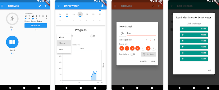 Streaks Habit Tracking App