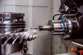 A precision milling machine used in machining operations in a workshop setting.