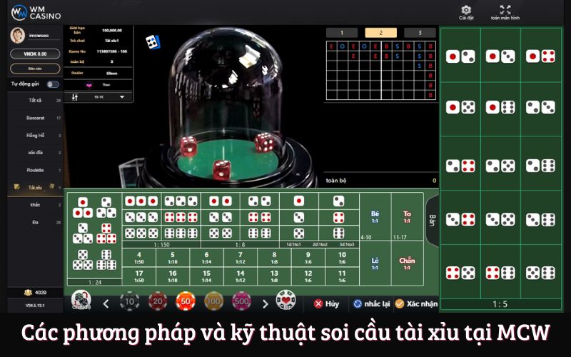 Các phương pháp và kỹ thuật soi cầu tài xỉu tại MCW