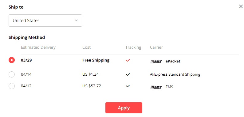 all shipping alternatives - DSers