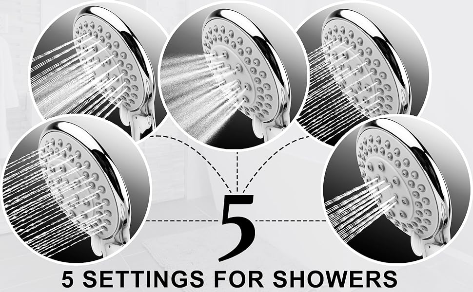 Shower Head Universal Shower Hose Holder Set Replacement Bracket for low water pressure bathrooms