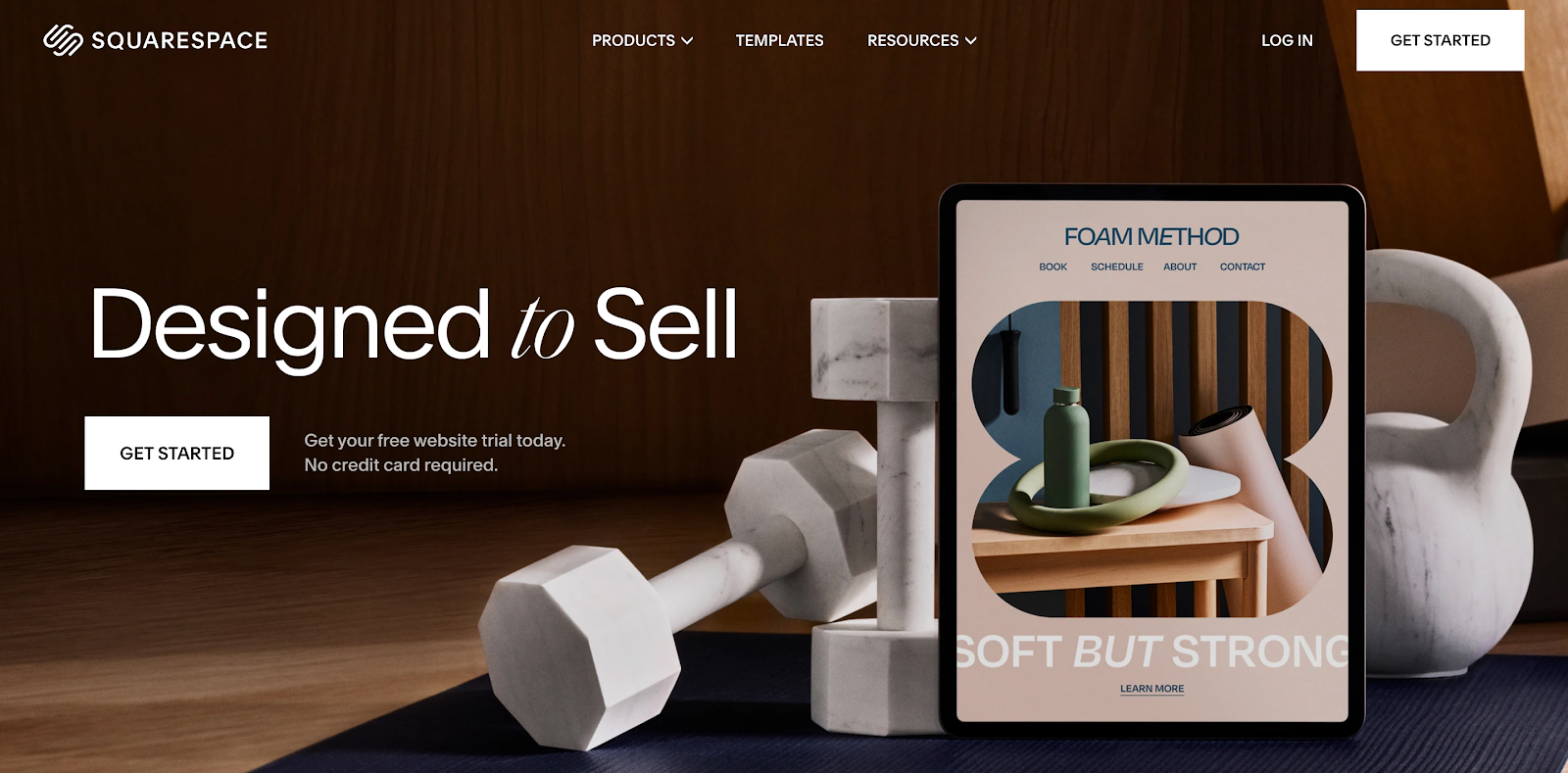 Squarespace Home Page.