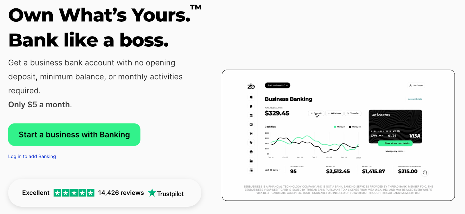 ZenBusiness Bank Account 