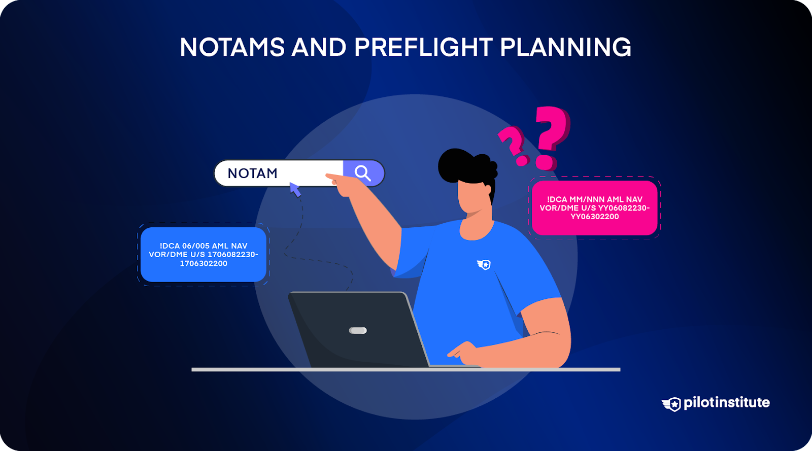 A pilot checks NOTAMs during preflight planning.