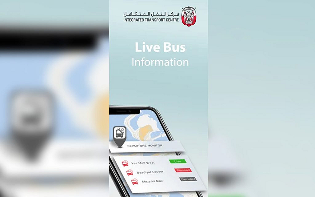 Darbi app feature for tracking Abu Dhabi buses