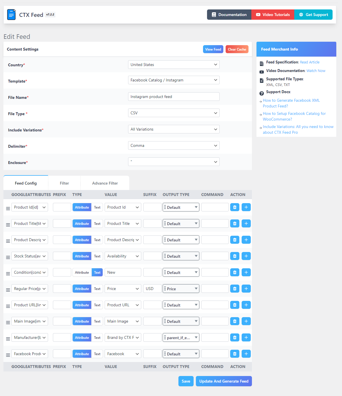 WooCommerce Instagram feed attributes