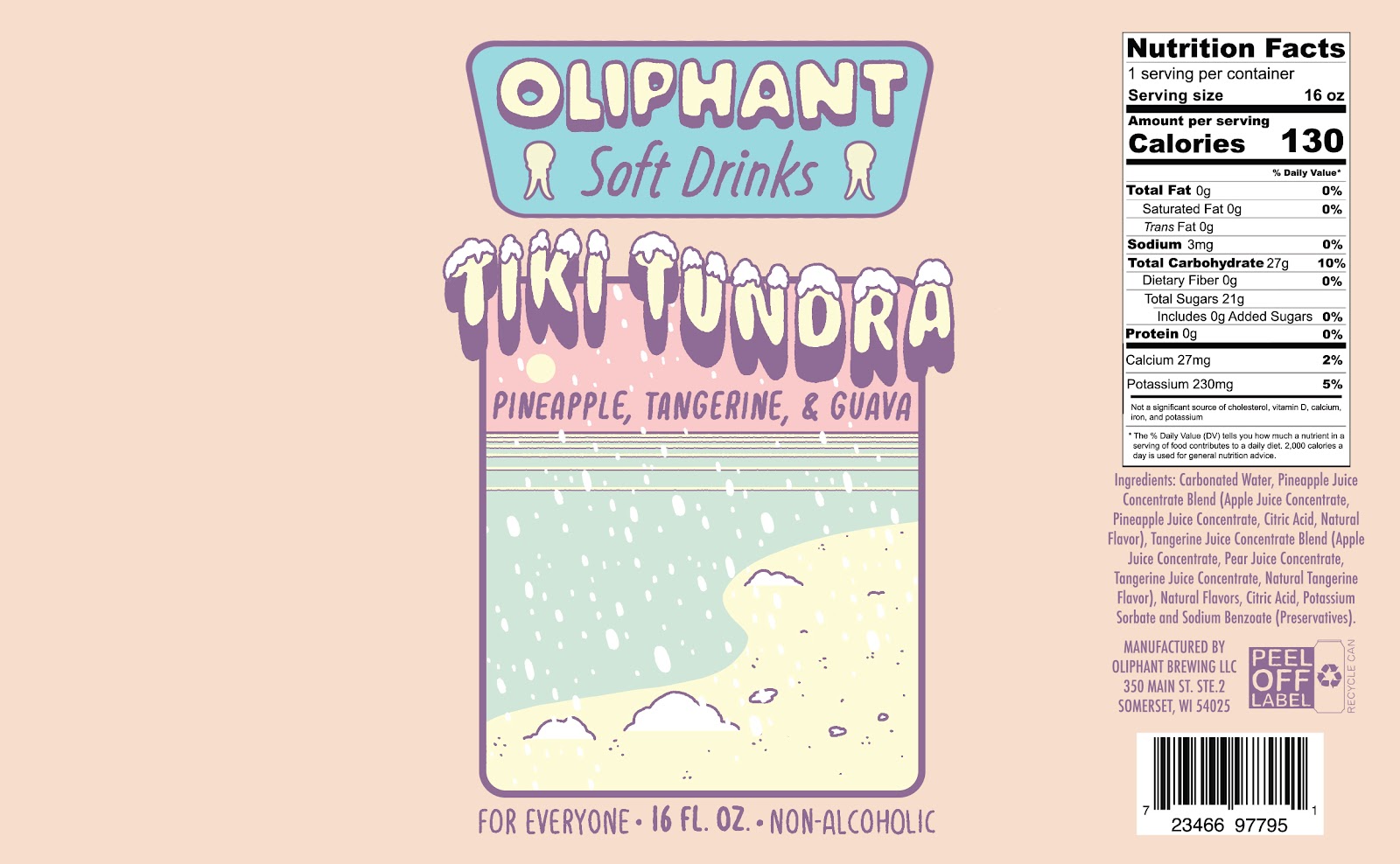 Oliphant Brewing Co Tiki Tundra Soft Drink