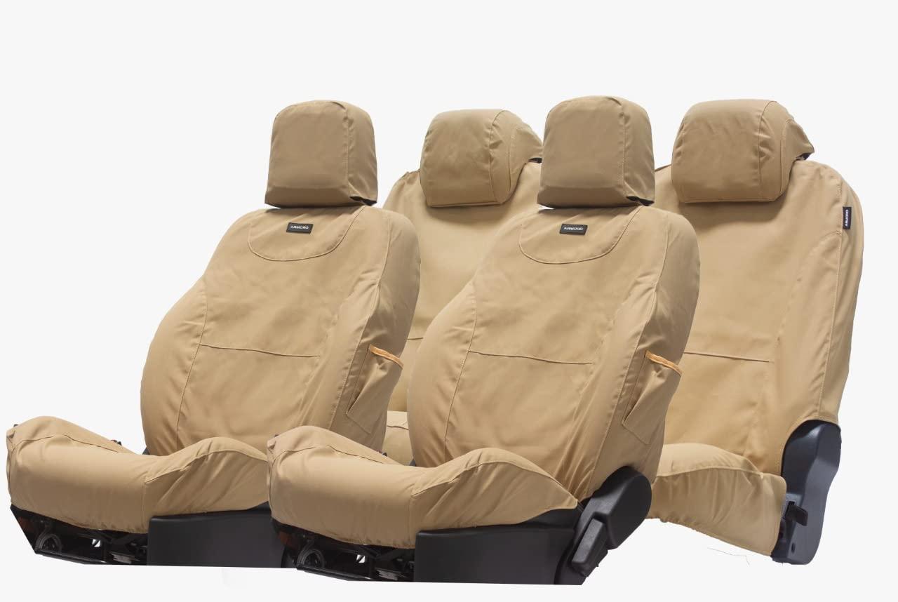 ARMORO Thar 2022 Waterproof Canvas Seat Cover with Organizer (4 Seats Set)  | Car | Beige | Canvas : Amazon.in: Car & Motorbike