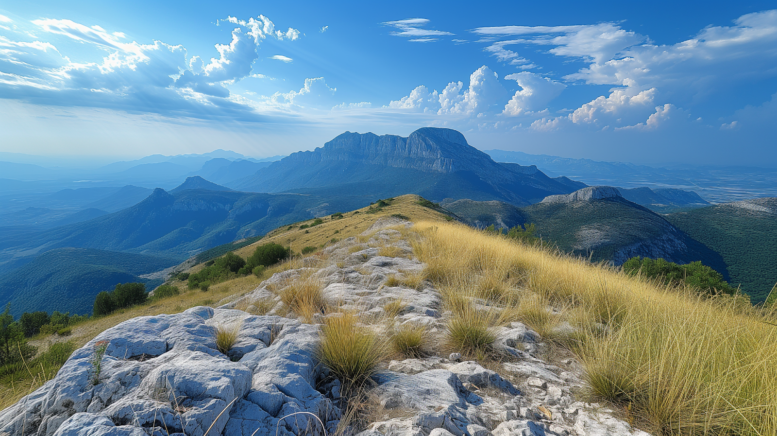 View overlooking Monte Titano, the highest point in the country of San Marino