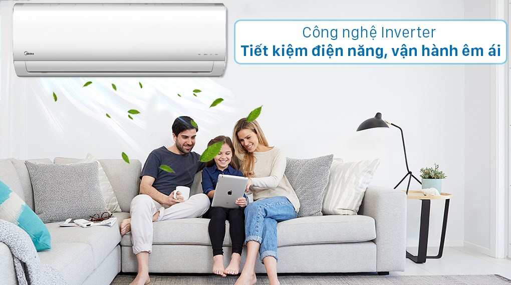 Bộ multi Midea 2 dàn lạnh 1 HP MSAFBU-09HRD và 1.5 HP MSAFBU-12HRD - Công nghệ Inverter