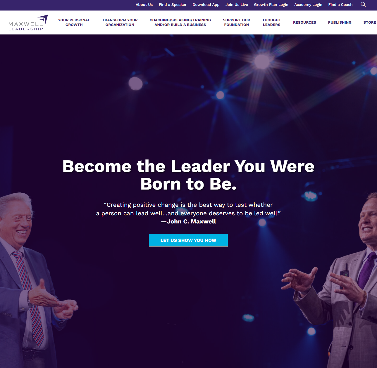 website design for business coaches, example from John MaxwellIMG Name: maxwell