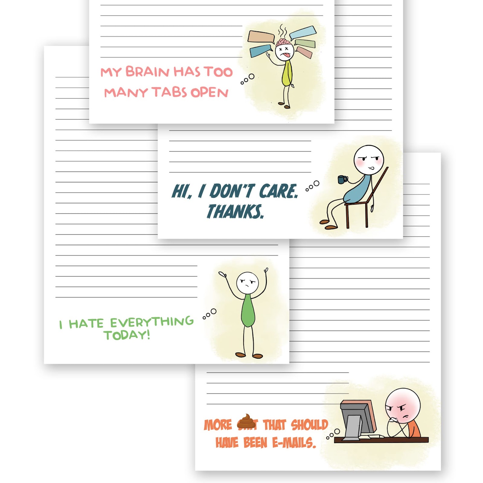 ZICOTO Funny Notepads Set