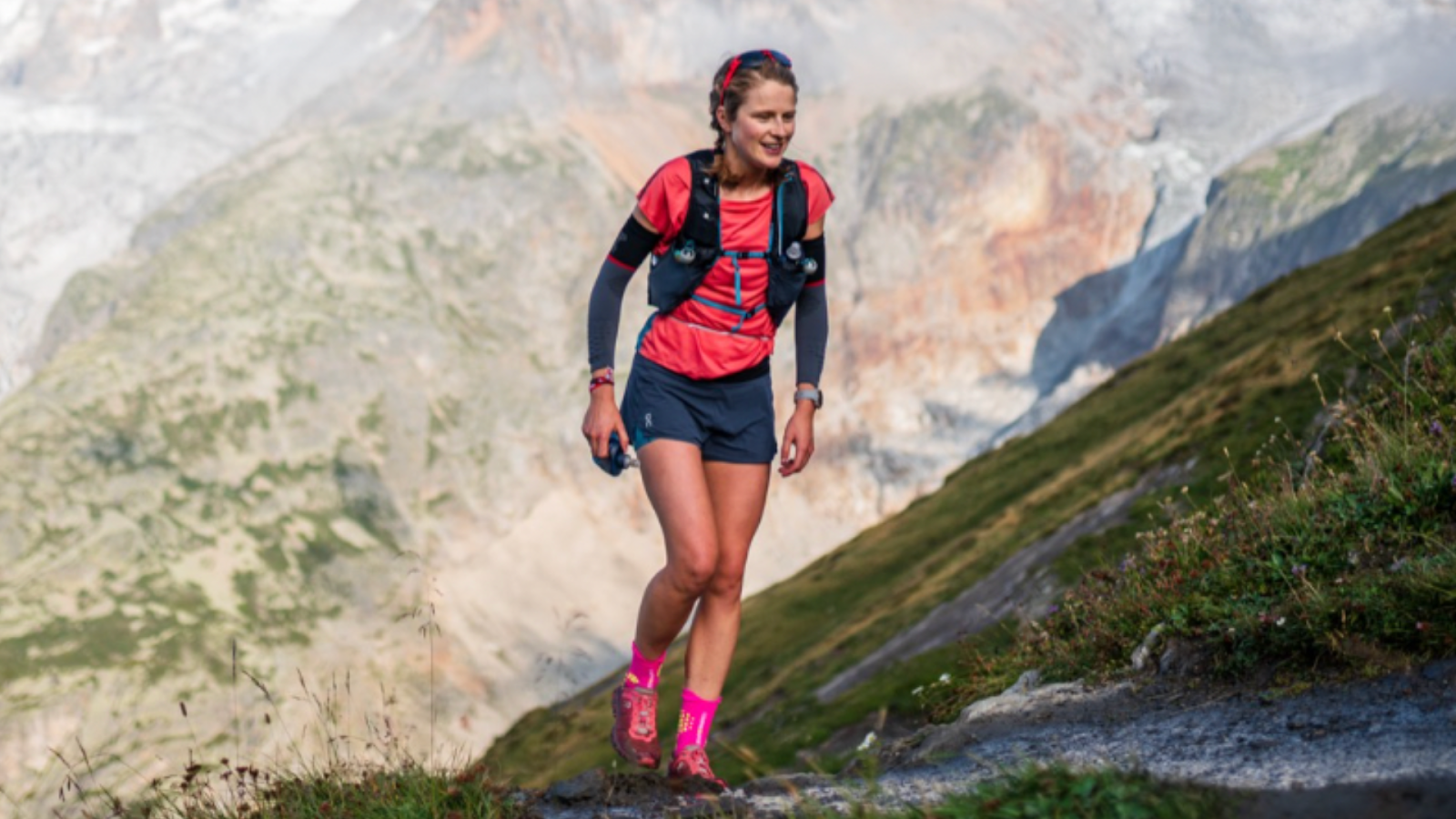 A photo of Katie Schide hiking in the mountains. Gut and brain connection. 