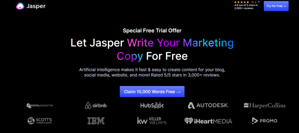 Jasper ai article writer