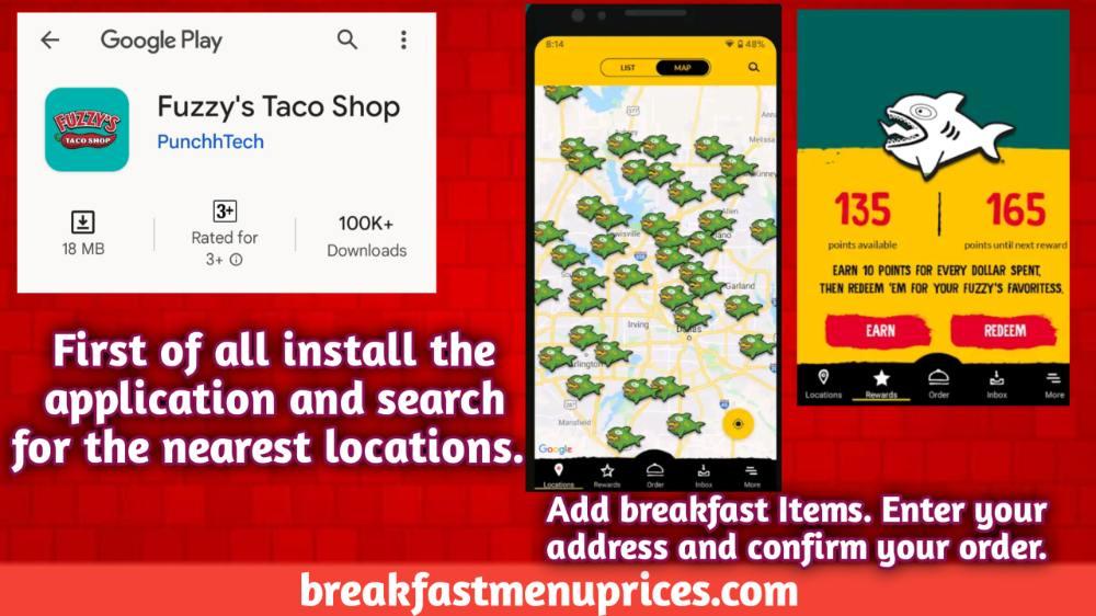 Fuzzy’s Taco Shop delivery Through Application