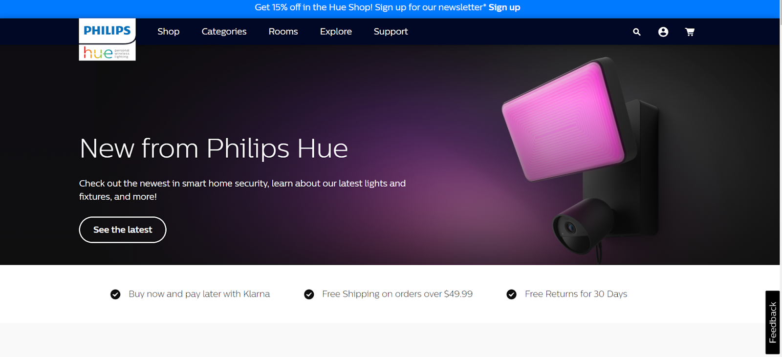 Philips hue home page