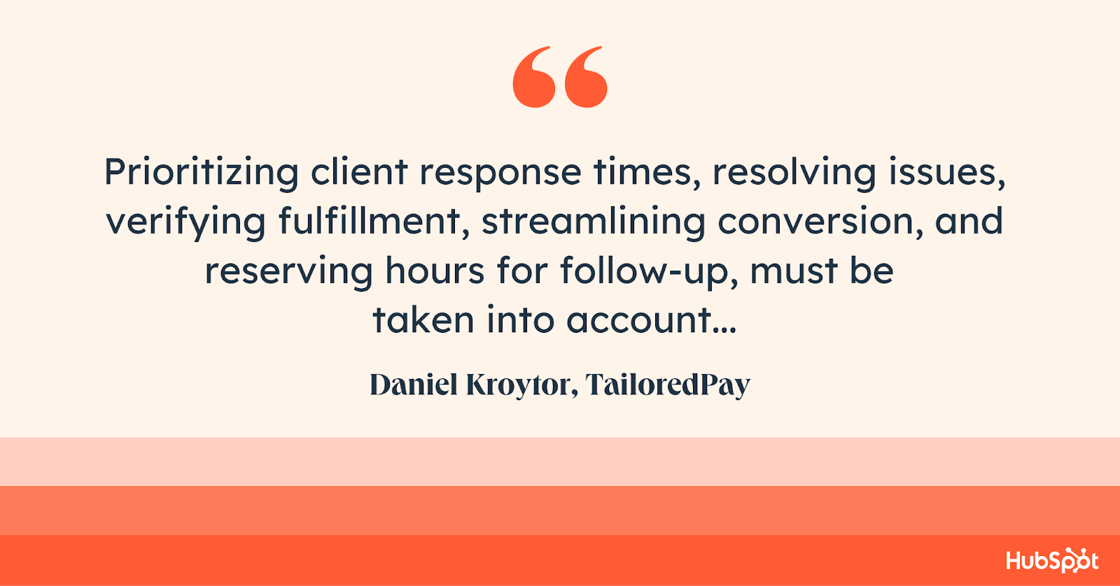 Daniel Kroytor, TailoredPay Prioritizing client response times, resolving issues, verifying fulfillment, streamlining conversion, and reserving hours for follow-up, must be 