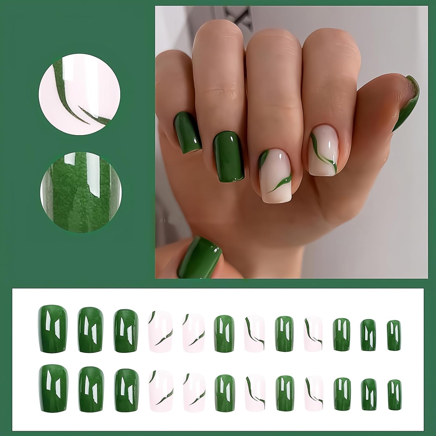 St. Patrick's Press On Nails with Adhesive