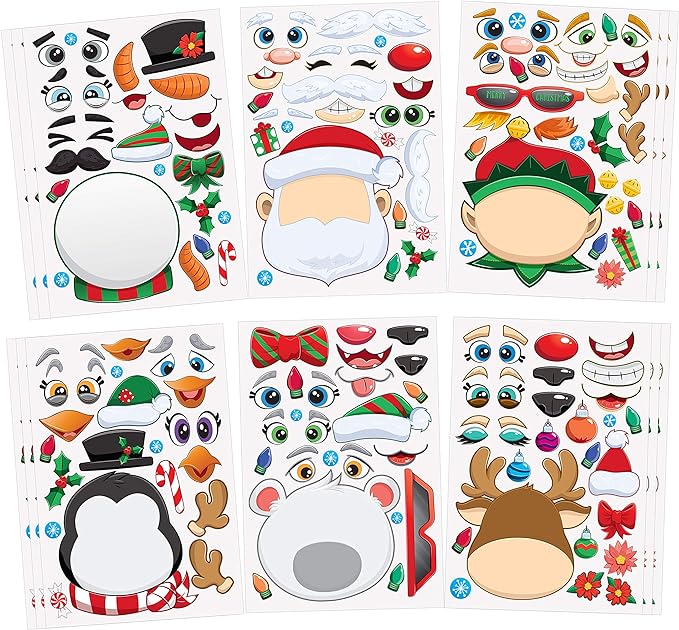 sticker sheets christmas themed