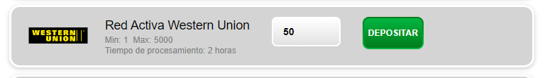 Opción de depósito en efectivo a través de Western Union en Ecuabet
