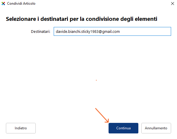 conferma destinatario