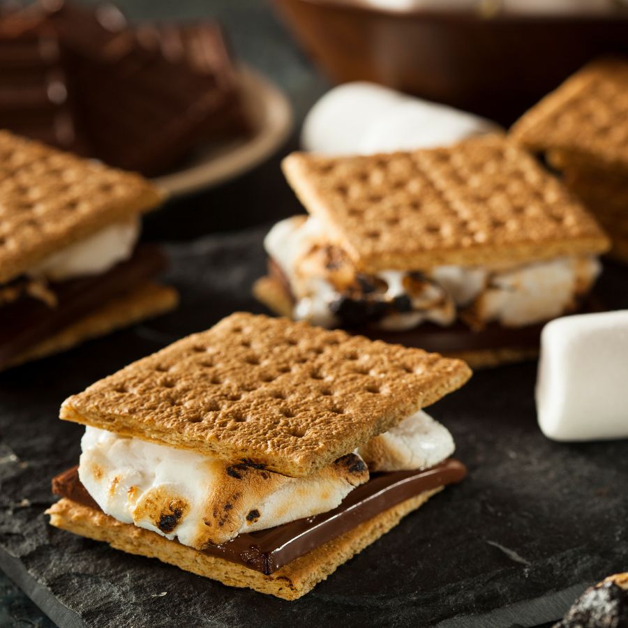 a bunch of smores