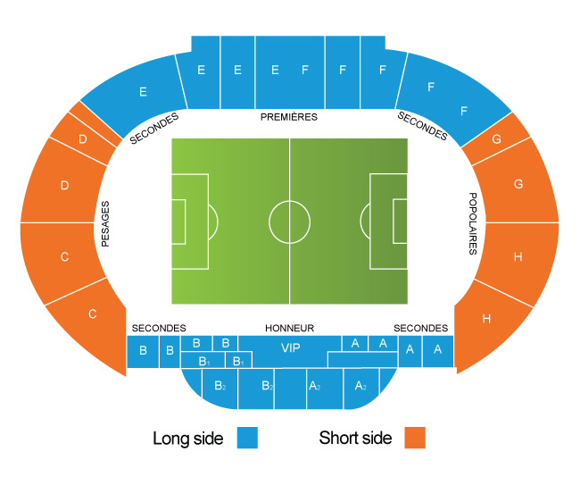 Stade Louis II Seating Plan