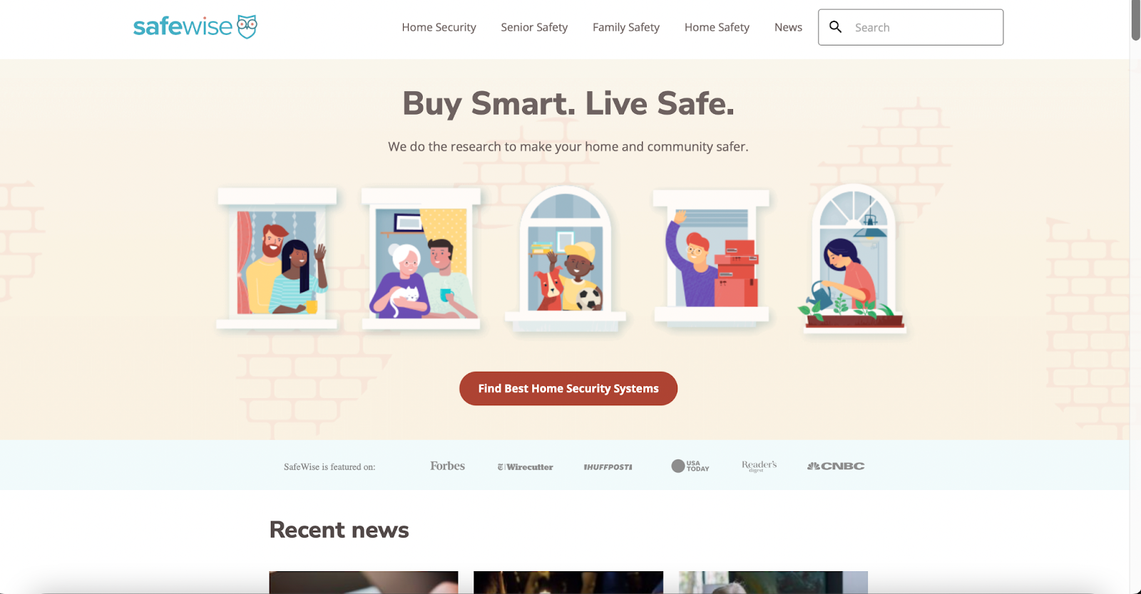 Affiliate Marketing Website Examples: safewise