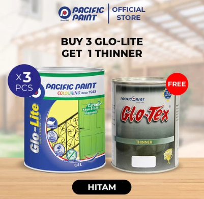 Promo special setiap pembelian 3 kaleng Glo-Lite GRATIS Glo-Tex Thinner