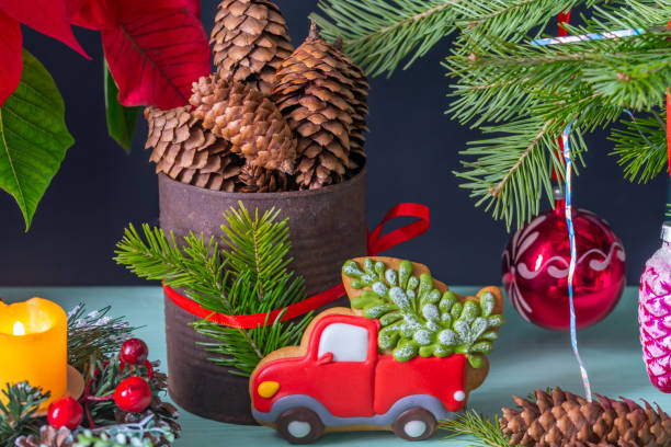 A Centrepiece Featuring a Red Truck