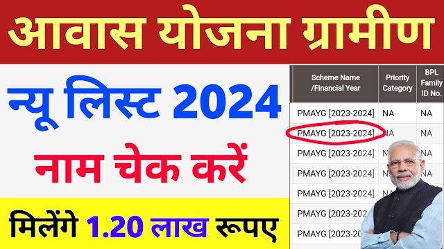 प्रधानमंत्री ग्रामीण आवास योजना 2023-2024 में लिस्ट कैसे चेक करें : Pm Aawas Yojana Gramin new list 2024
