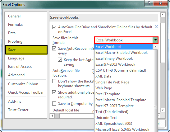 autosave in excel example 1.5