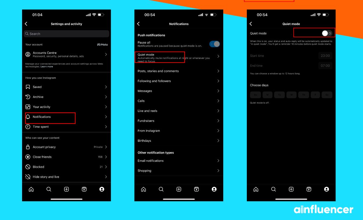 How to Turn on Quiet Mode on Instagram