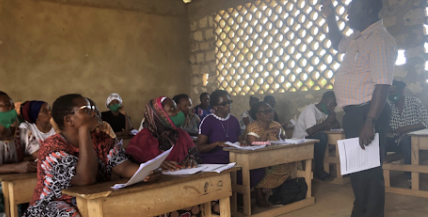Felix Agoi, the senior field coordinator of the Longitudinal Study of Health and Ageing in Kenya, conducts community sensitization in Kilifi before the launch of the study’s pilot phase. Image courtesy: LOSHAK