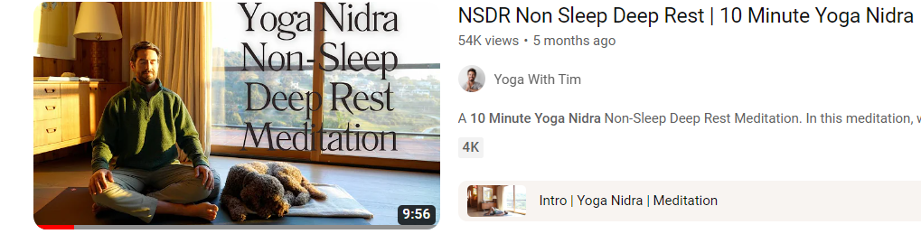 NSDR Non Sleep Yoga with Tim