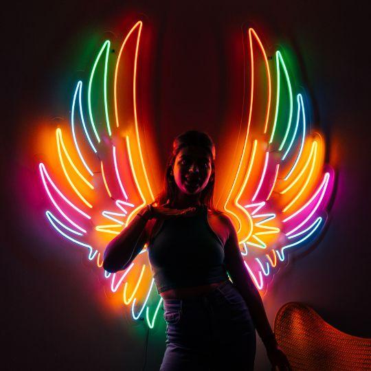 Colourful Wings Neon Sign – NEONDECORS