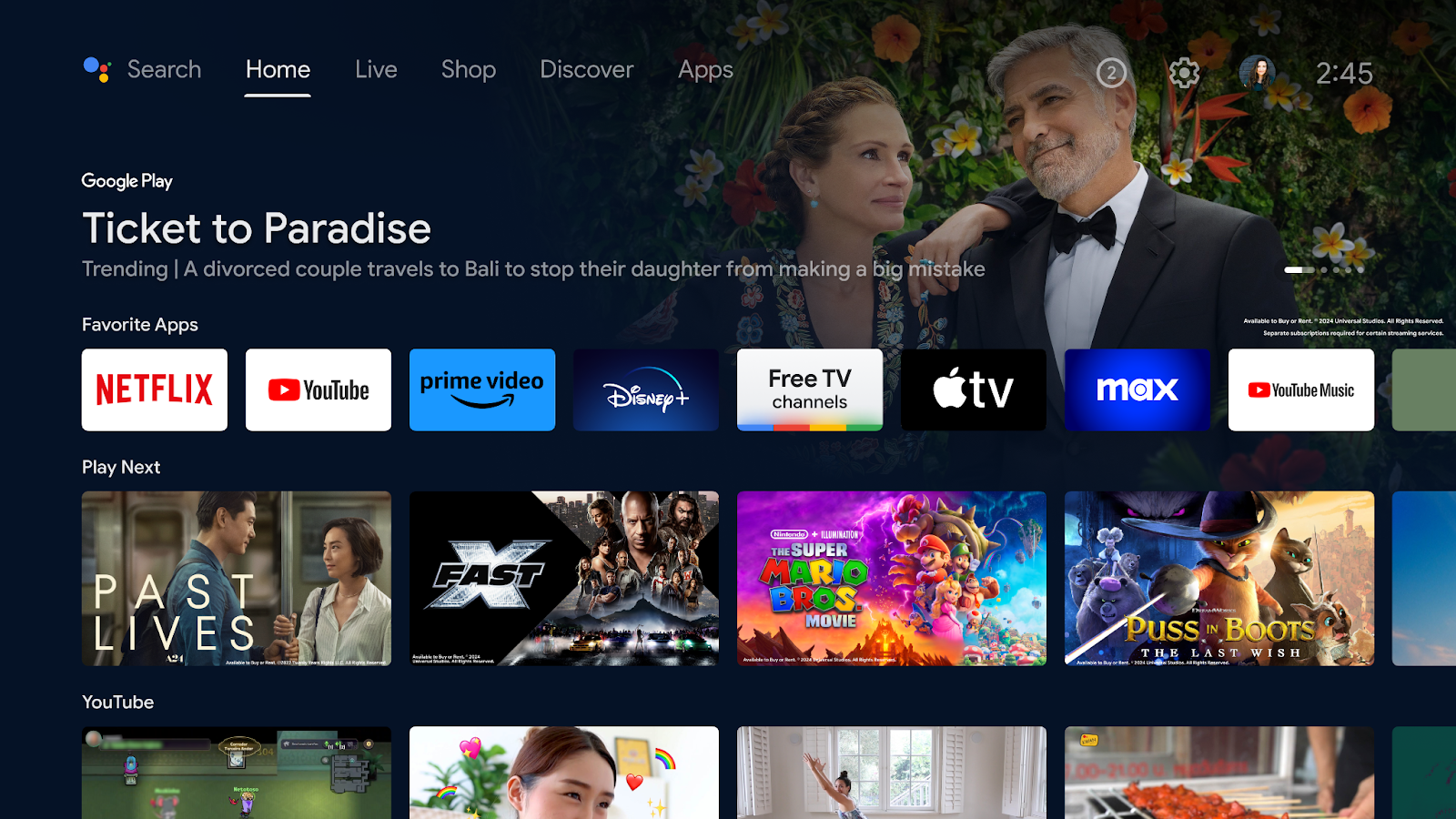 Introducing Free TV channels from Google TV in the Favorite Apps