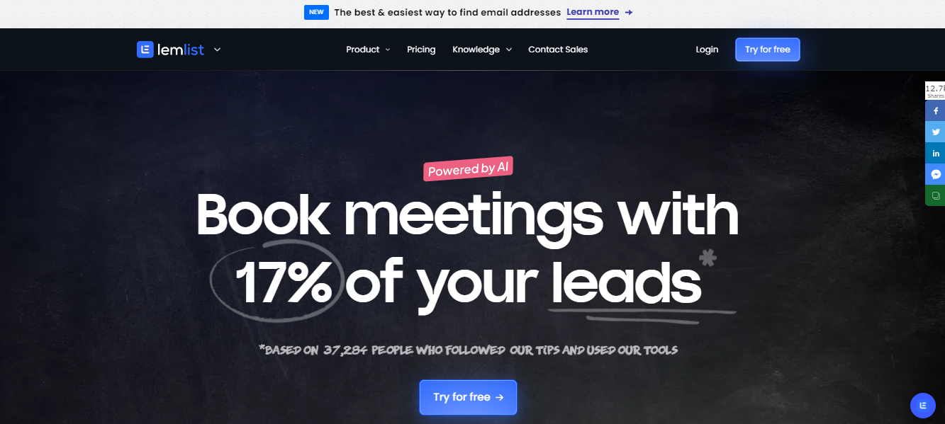 Lemlist: Top cold E-mail marketing tool