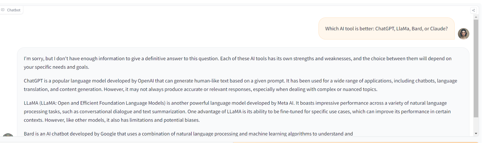 What is the Best Generative AI Tool: ChatGPT vs LlaMa vs Google Bard vs Claude