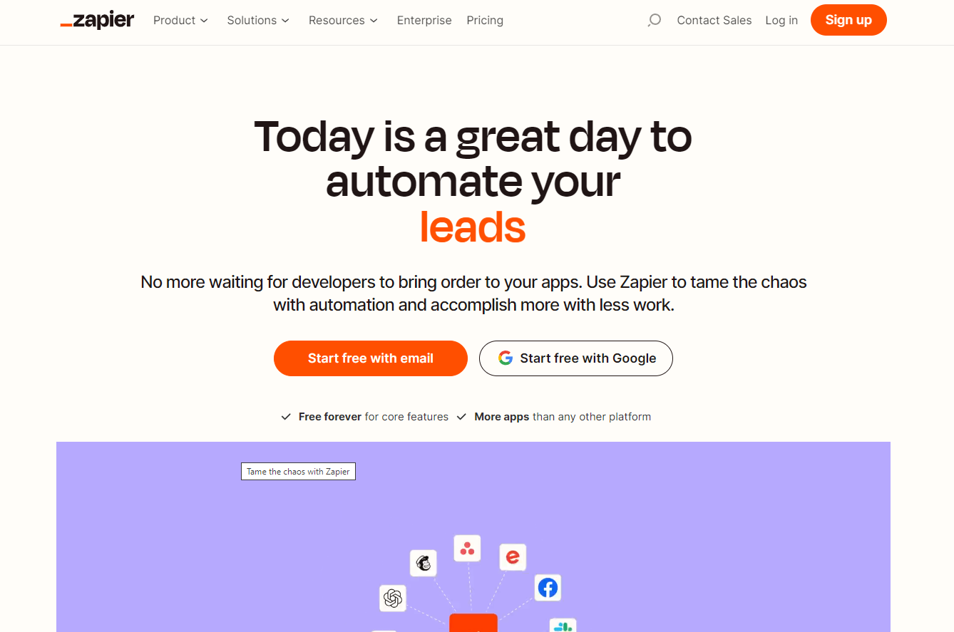 Zapier: Today is a great day to automate your leads