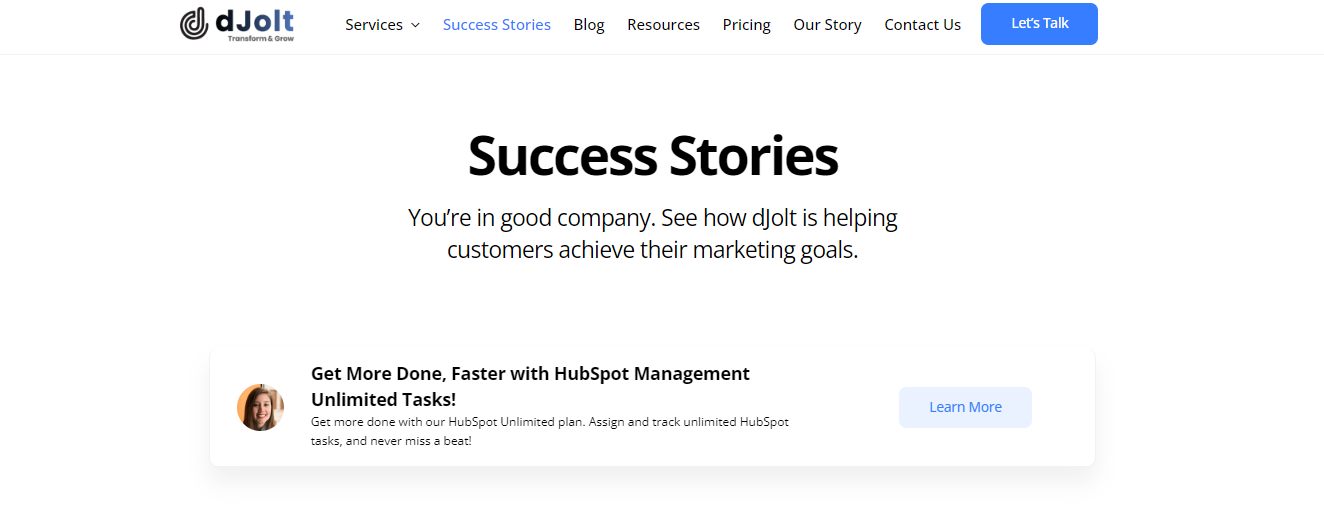 djolt Inbound Marketing Success Stories