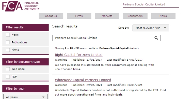 Partners Special Capital Limited  