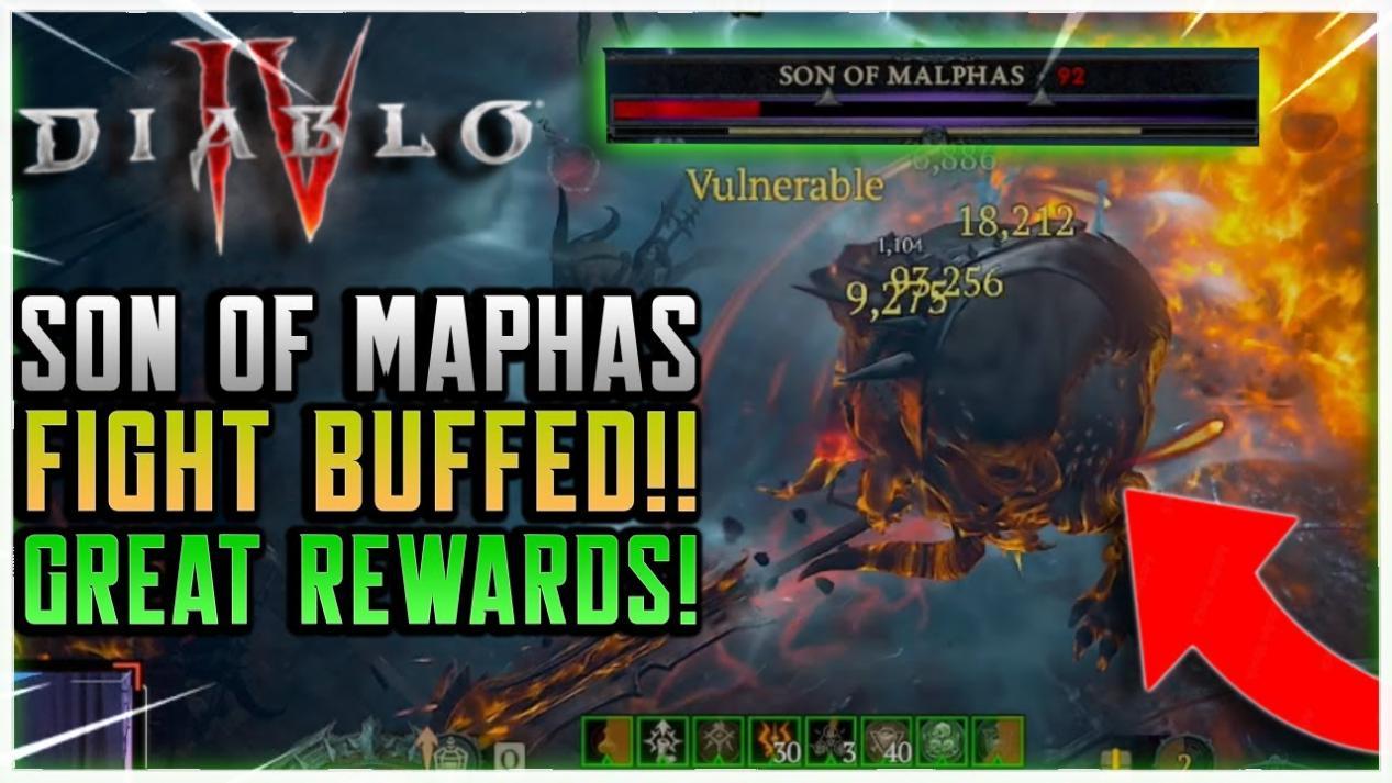 Diablo 4 SON OF MALPHS FIGHT BUFFED in Season 3!
