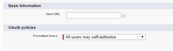 Перейдите в раздел OAuth policies, установите для параметра Permitted users опцию "All users may self-authorize" и нажмите Save. 