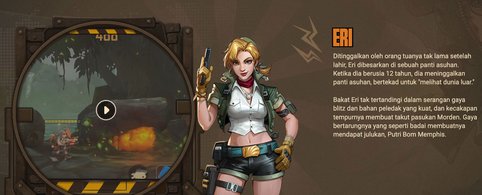 Eri Kasamoto - Karakter Utama di Metal Slug: Awakening