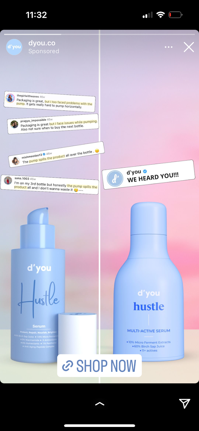 d’you Instagram Stories ad campaign